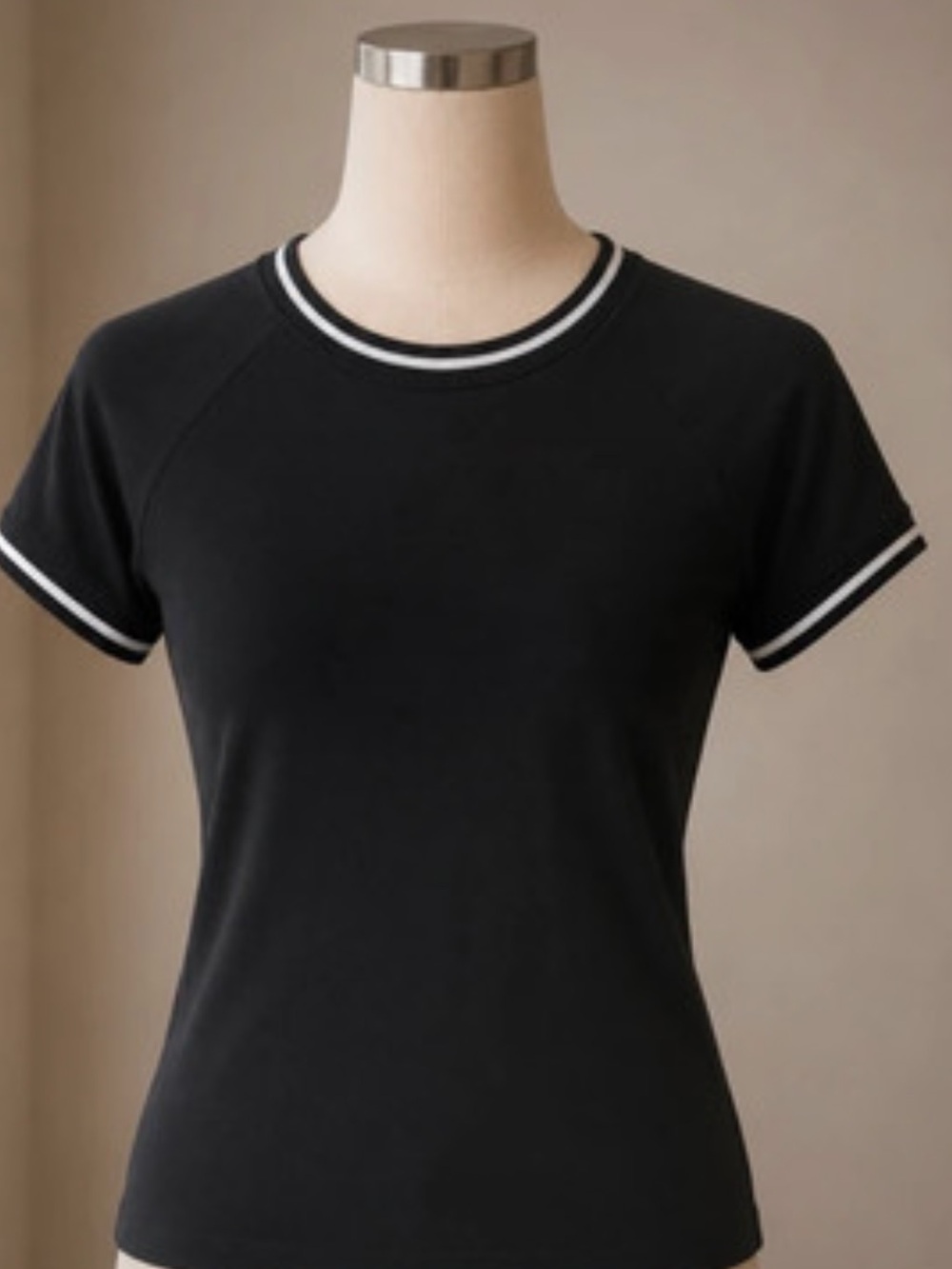 Levi's Black Short-Sleeve Ringer Tee with White Trim